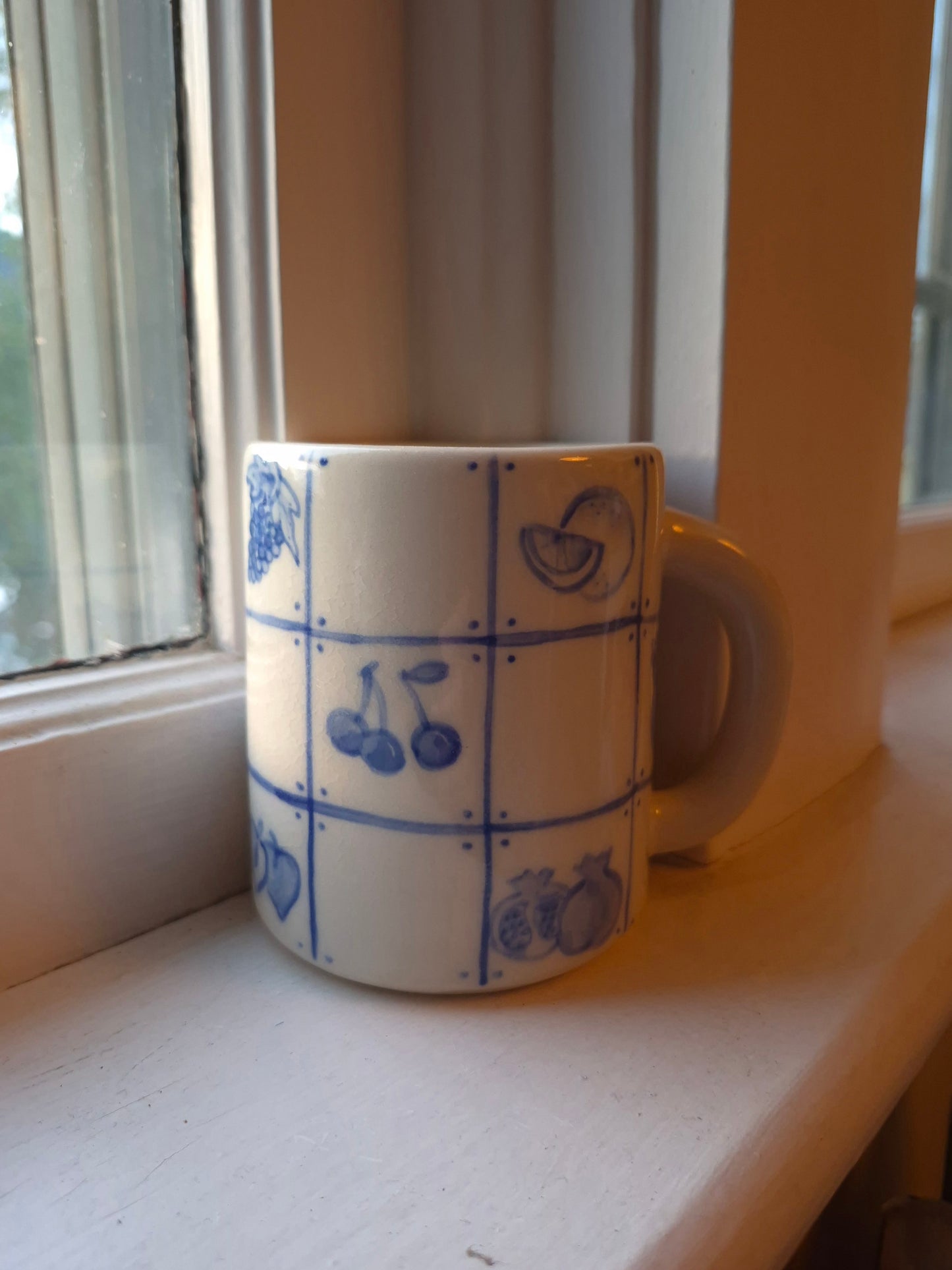 Delft Tile Mug, Fruity