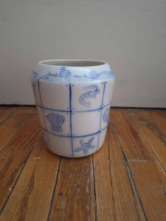 Vase, Delft Tile Sea Side