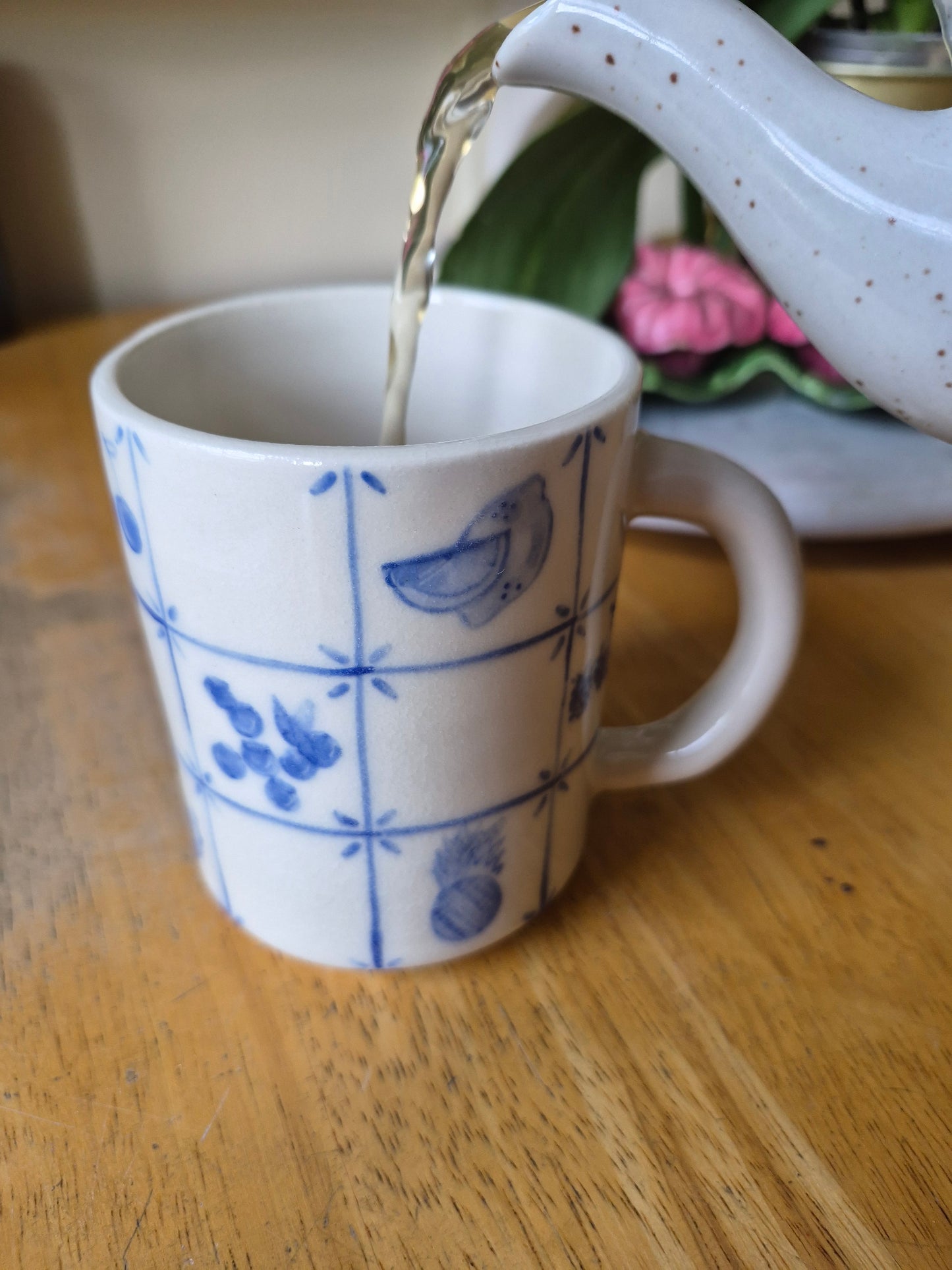 Delft Tile Mug, Fruits