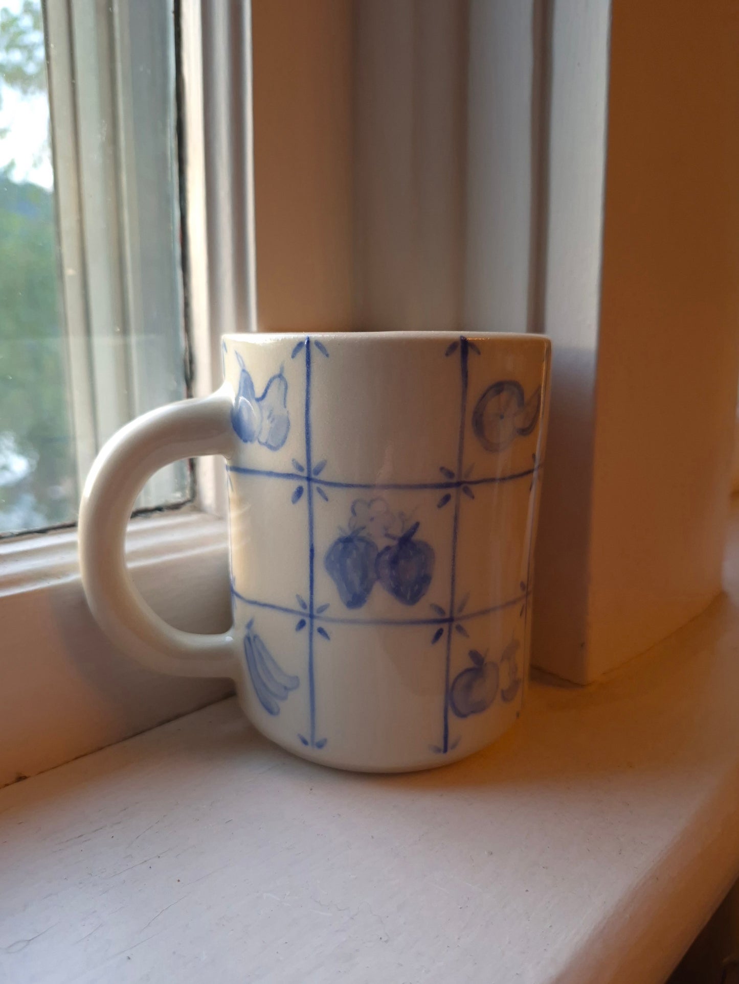 Delft Tile Mug, Fruits