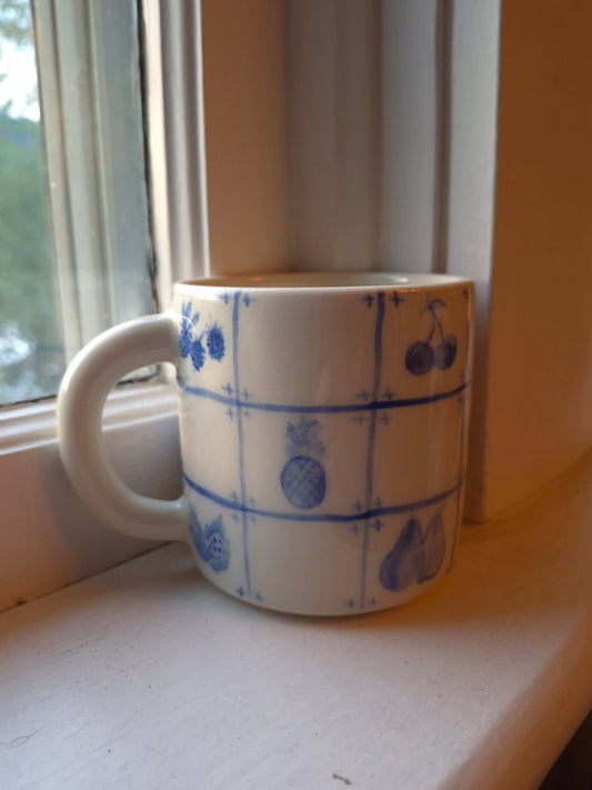 Delft Tile Mug, Fruit