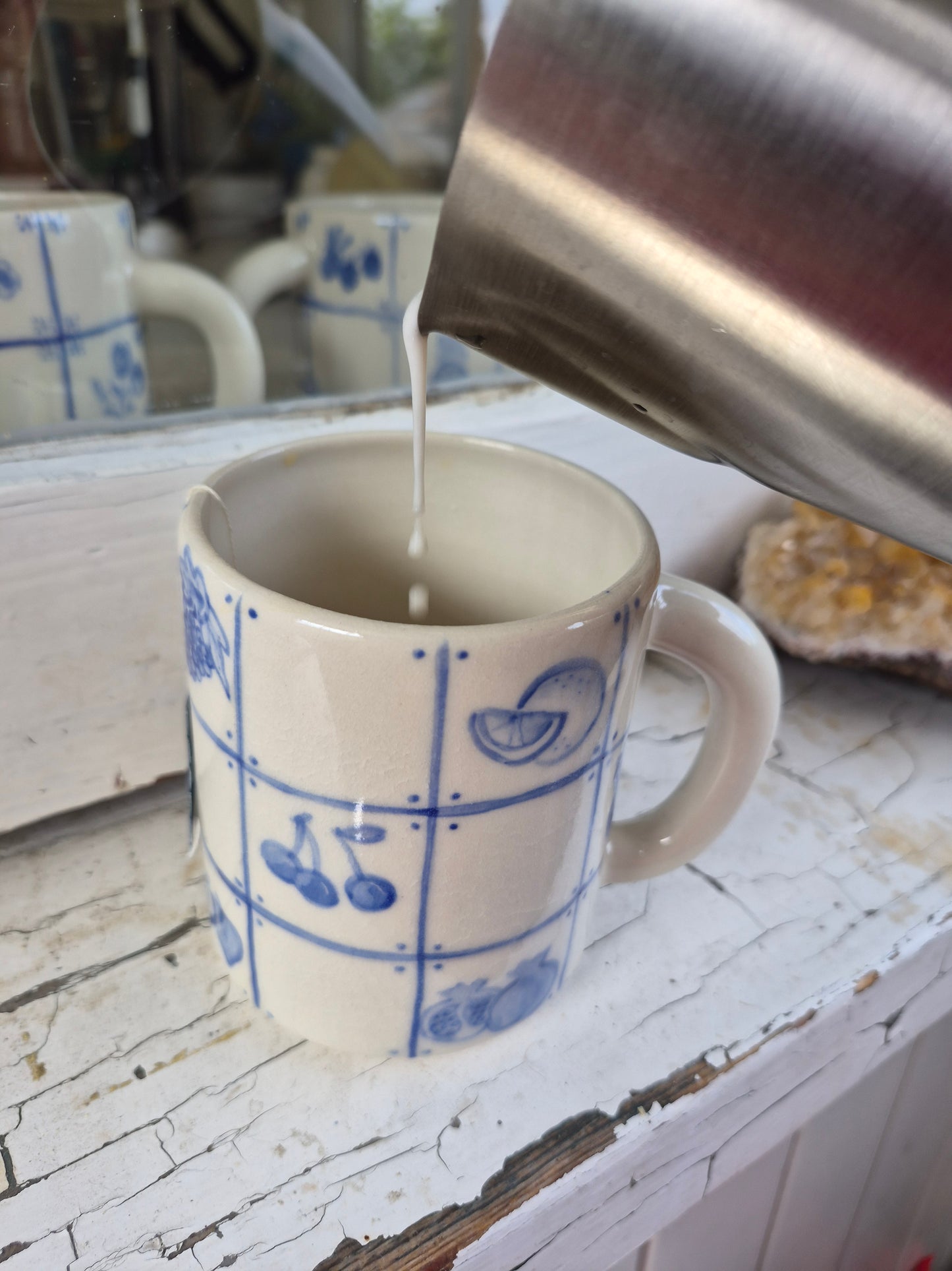 Delft Tile Mug, Fruity