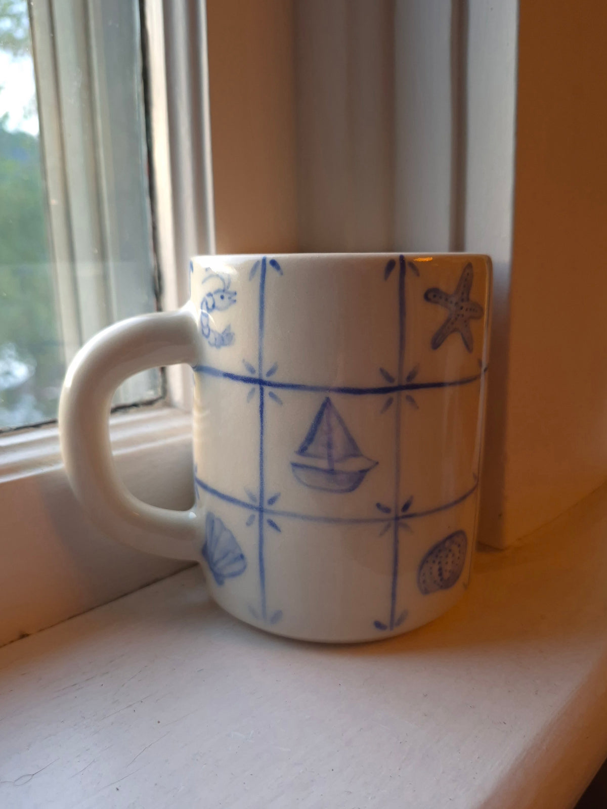 Delft Tile Mug, Coastal