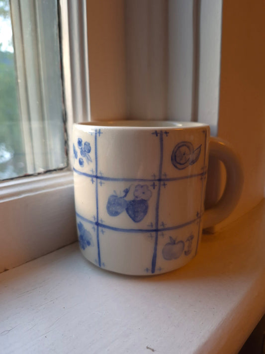 Delft Tile Mug, Fruit