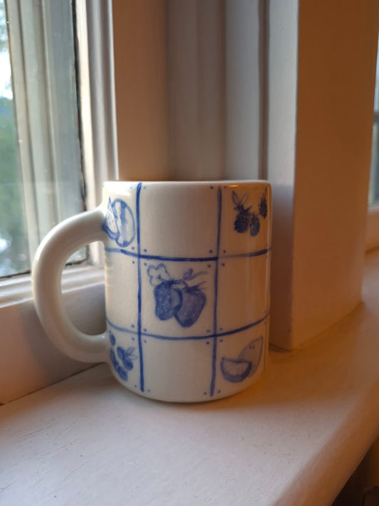 Delft Tile Mug, Fruity